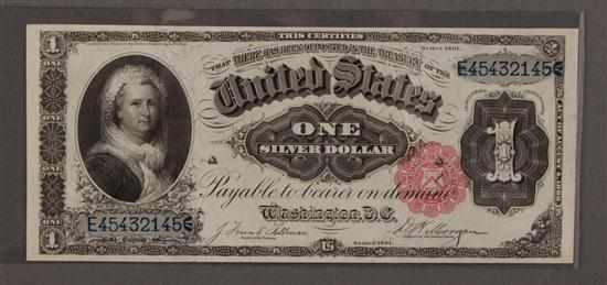 Appraisal: United States Silver Certificate Series of signed Tillman and Morgan