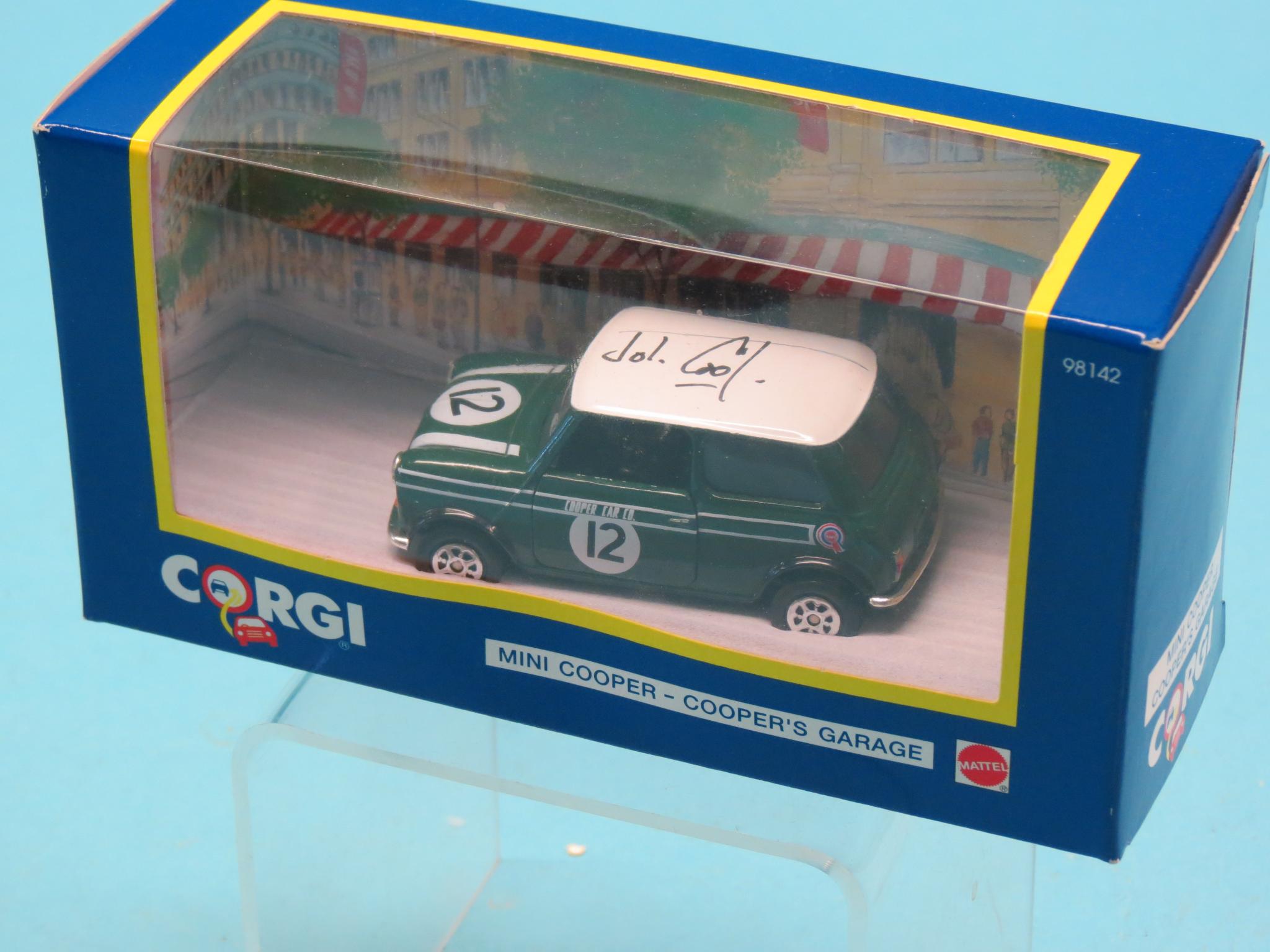 Appraisal: Corgi Toys Mini Cooper white roof personally autographed by John