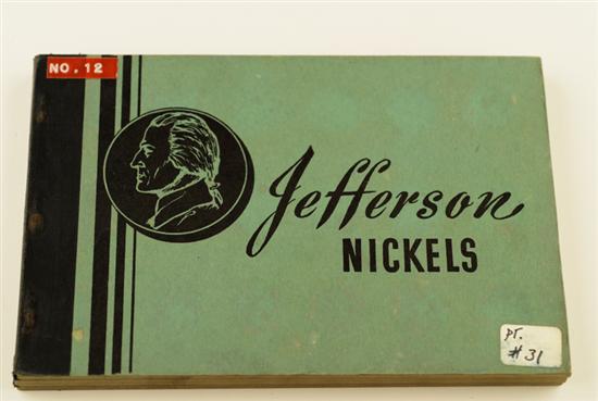 Appraisal: Set of Jefferson Nickels - Old book -D has stain