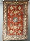 Appraisal: RUG - ' x ' - Kazak rug with lobed