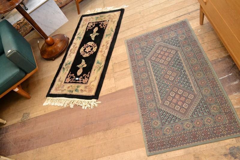 Appraisal: TWO SMALL PERSIAN RUGS TWO SMALL PERSIAN RUGS