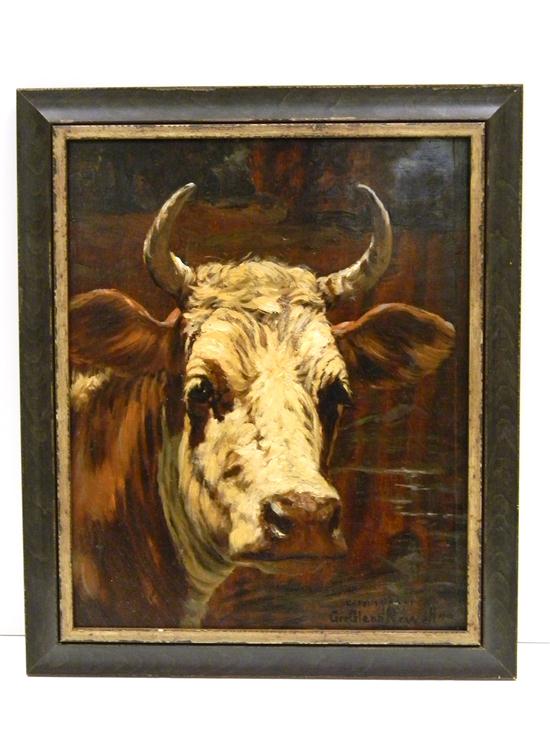 Appraisal: George Glenn Newell American - untitled portrait of a steer