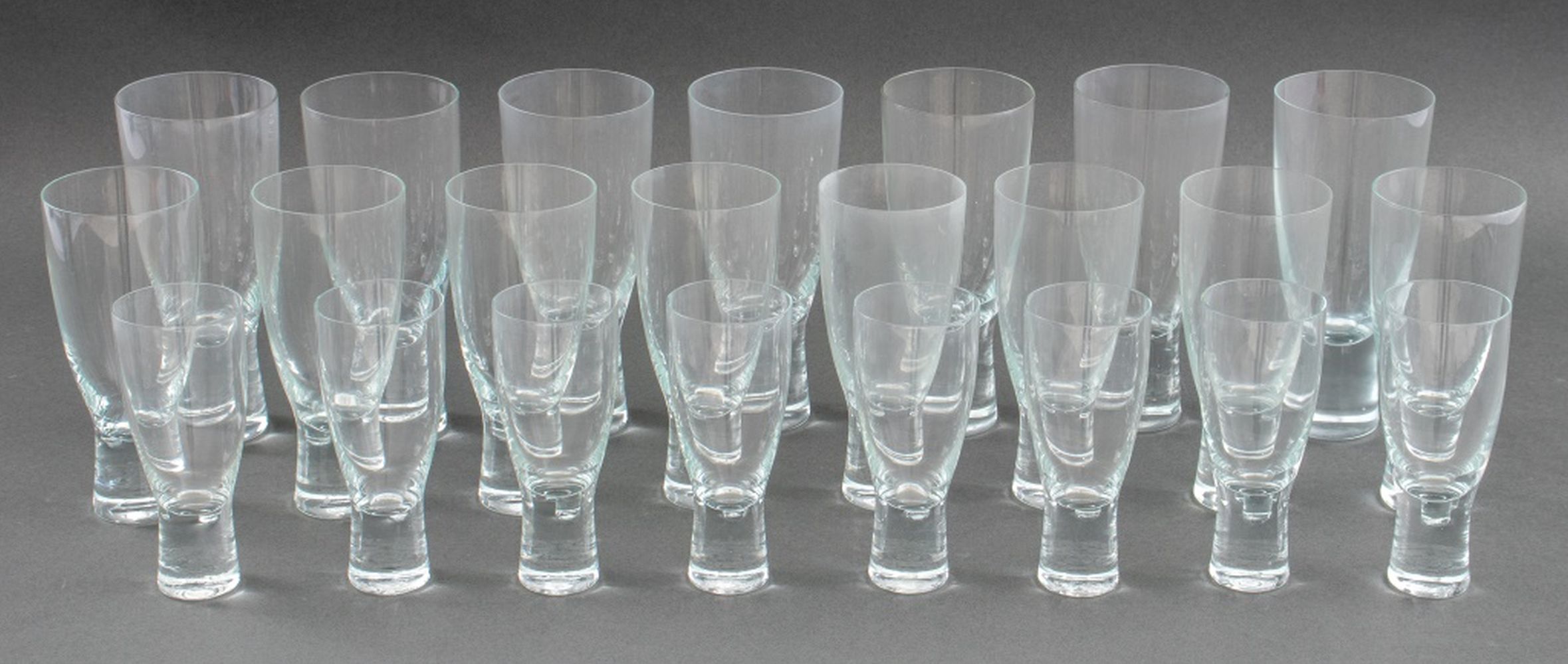 Appraisal: HOMEGAARD ASSEMBLED GLASSWARE SERVICE Set of twenty three Mid-Century Modern