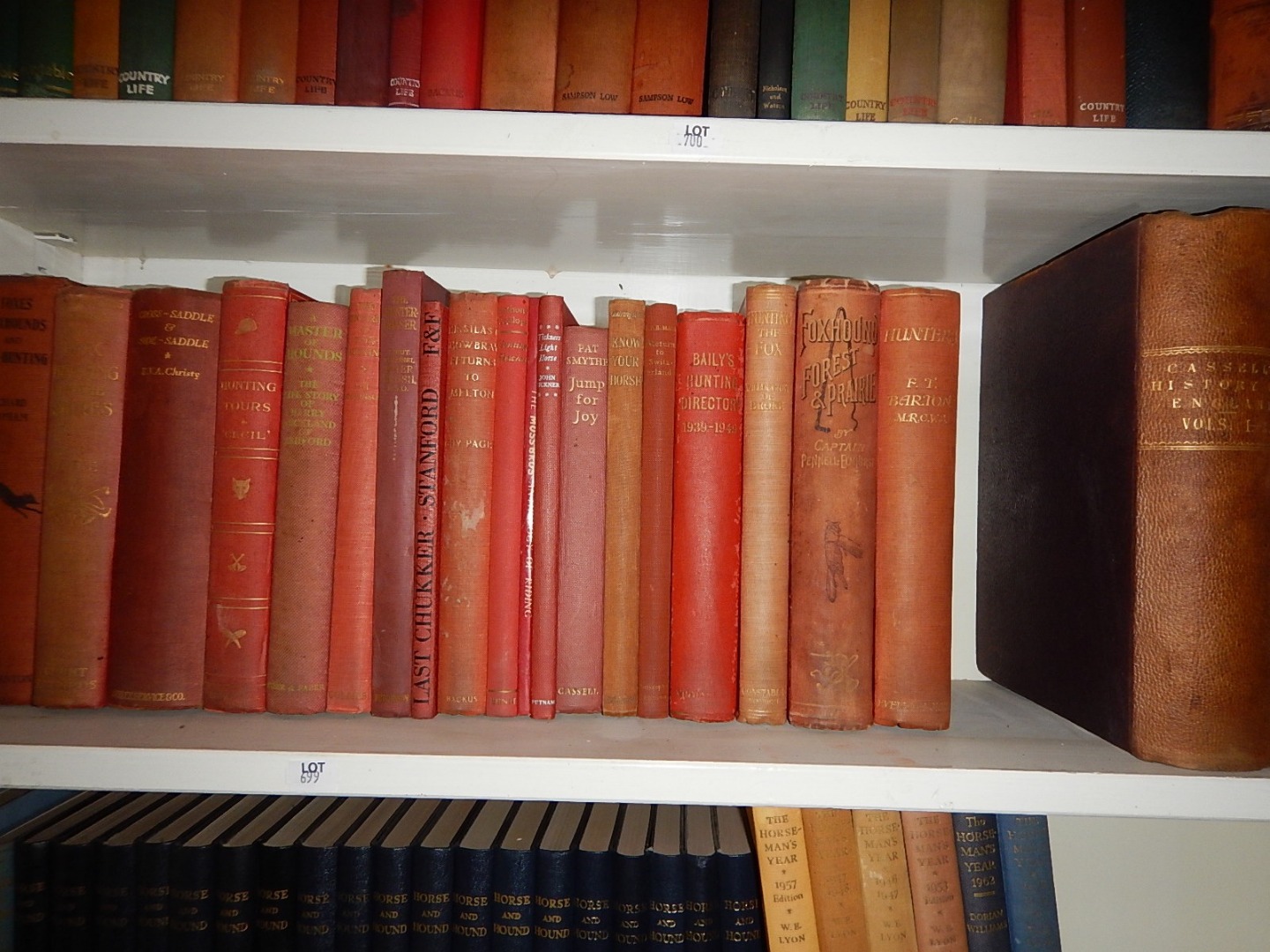 Appraisal: A small library of hunting and riding books including Baily's