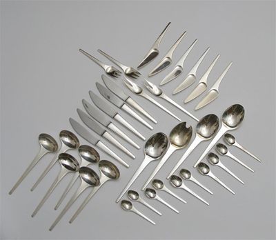 Appraisal: Caravel' a Georg Jensen silver service designed by Henning Koppel