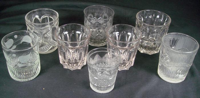 Appraisal: EAPG tumblers c Bellflower Ashburton Hamilton Tulip Band Pittsburgh cut