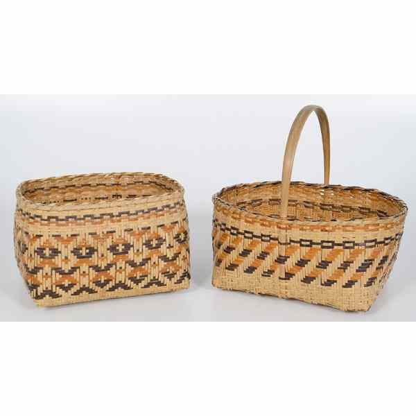 Appraisal: Cherokee Baskets lot of both made of river cane and