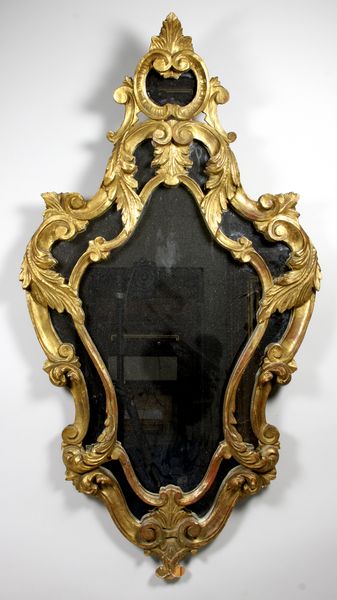 Appraisal: th Century continental gilt wood mirror h x w EST