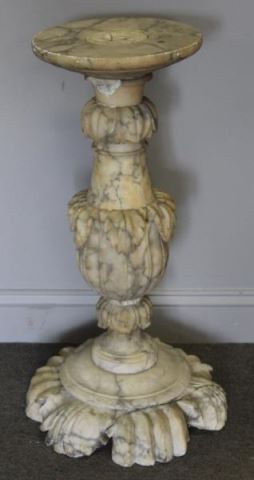 Appraisal: Carved Onyx Pedestal From a Piermont NY estate Dimensions Condition