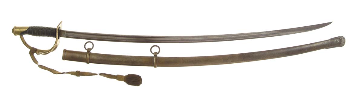 Appraisal: MANSFIELD LAMB MODEL CAVALRY SABER dbl fuller blade marked MANSFIELD