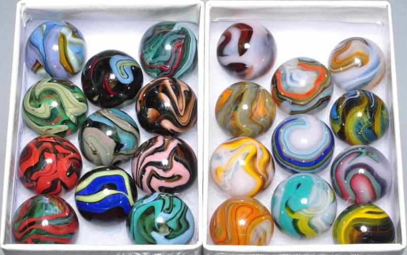 Appraisal: Lot of Jabo Marbles Description Circa Includes one box of