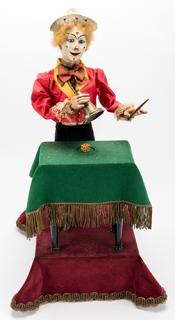 Appraisal: Clown Magician Musical Automaton Clown Magician Musical Automaton Paris Leopold