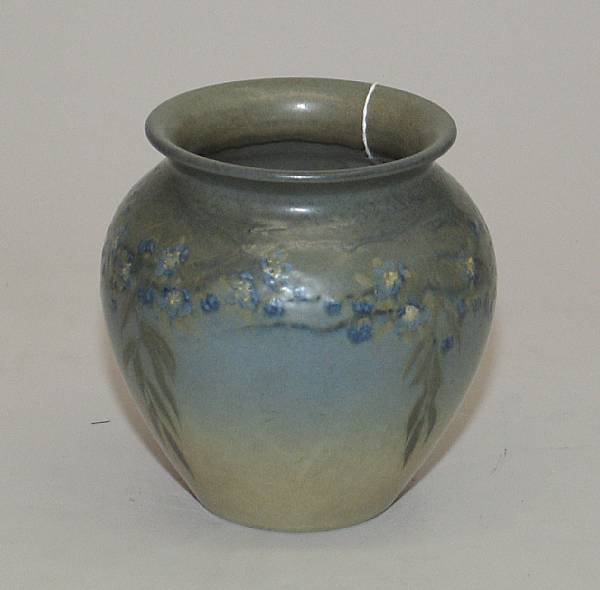 Appraisal: A Rookwood pottery vase Decorated with flowering branches impressed fourteen