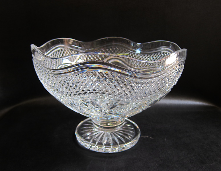 Appraisal: WATERFORD CRYSTAL DESIGNER STUDIO BOWL in a diamond and palm