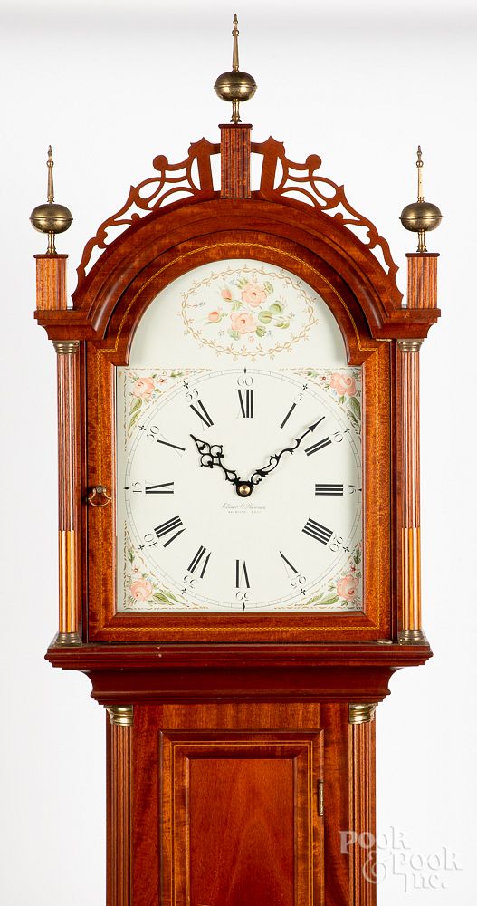 Appraisal: MA Federal style mahogany tall case clock Elmer Stennes Weymouth