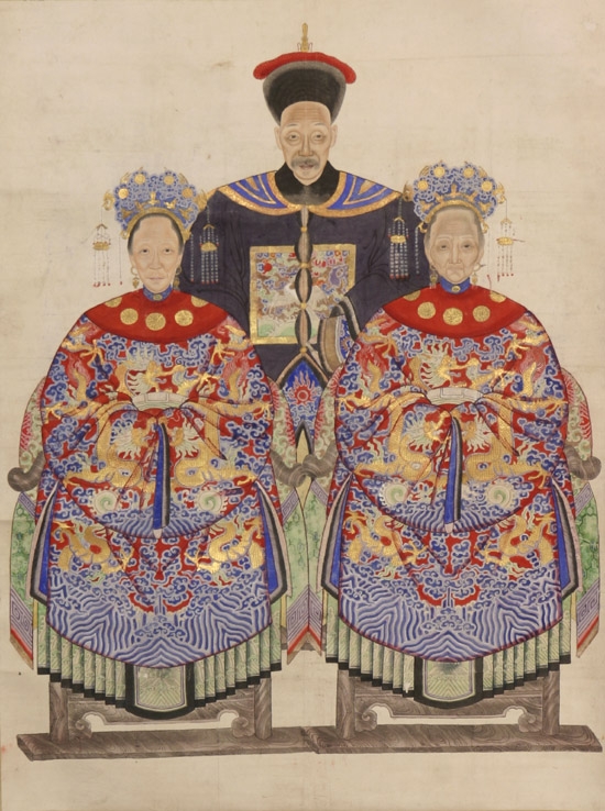 Appraisal: Chinese School Early th Century Ancestral Family Portrait of an