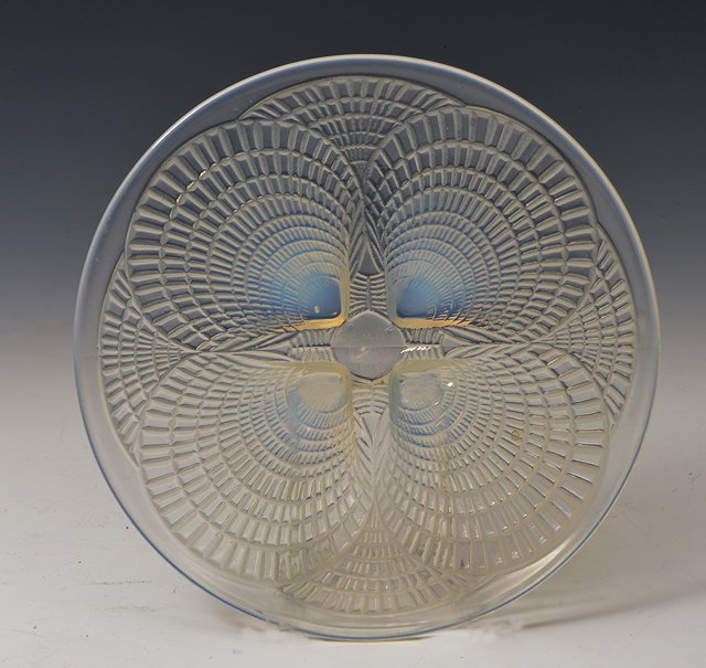 Appraisal: Rene Lalique French - 'Coquilles' dishopalescent glasswheel engraved 'R Lalique