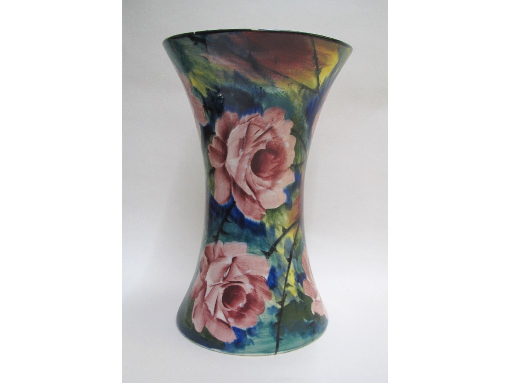 Appraisal: A Wemyss Jazzy Roses pattern beaker vase with painted mark