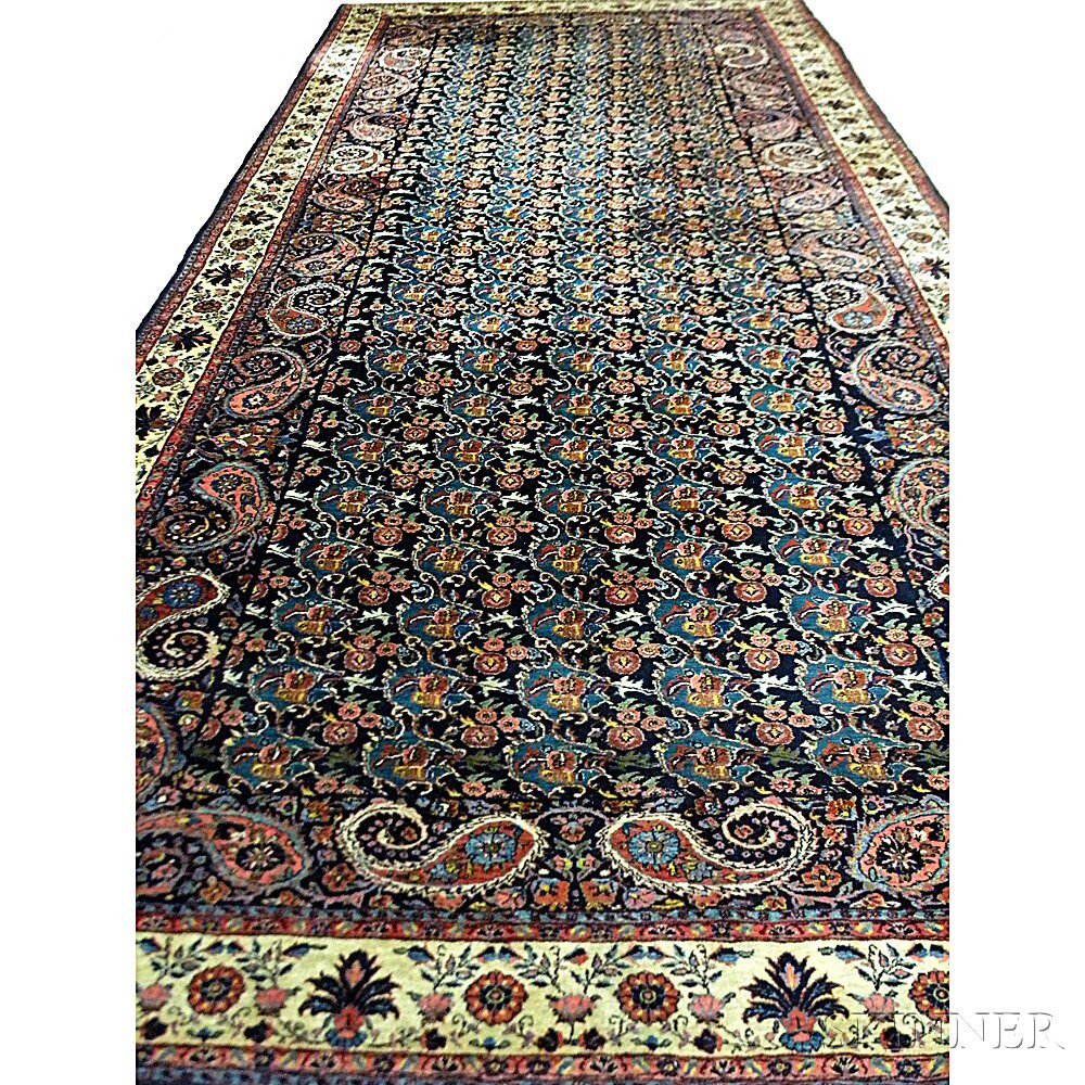 Appraisal: Kazvin Carpet Northwest Persia early th century the navy field