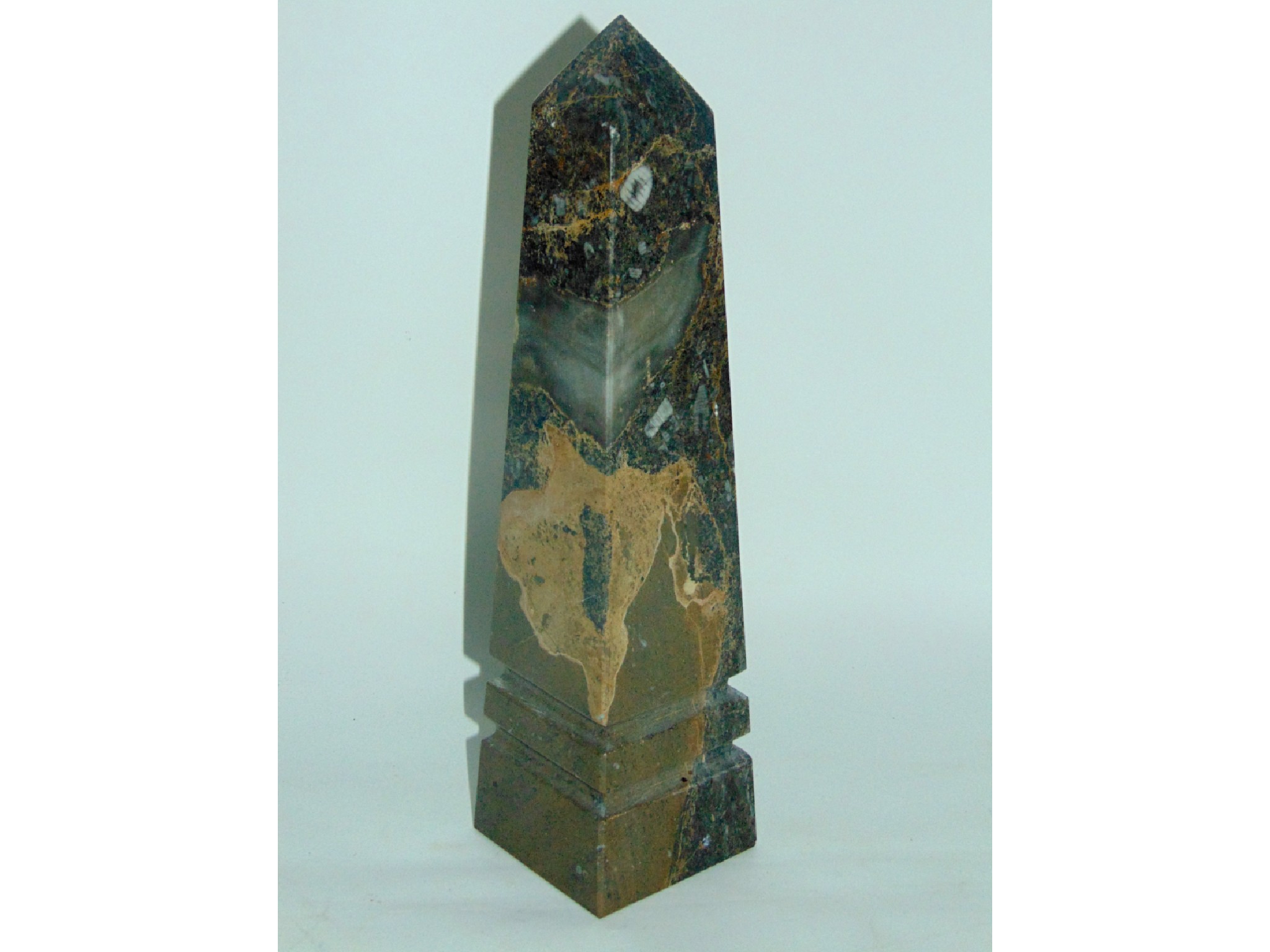 Appraisal: A cut and polished stone obelisk cm tall