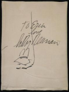 Appraisal: NEIMAN LeRoy Ink on Cloth Self Portrait With dedication To