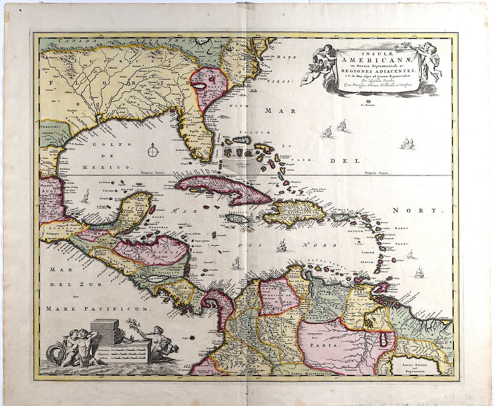 Appraisal: Grp Maps of the Caribbean and Barbados Group of three