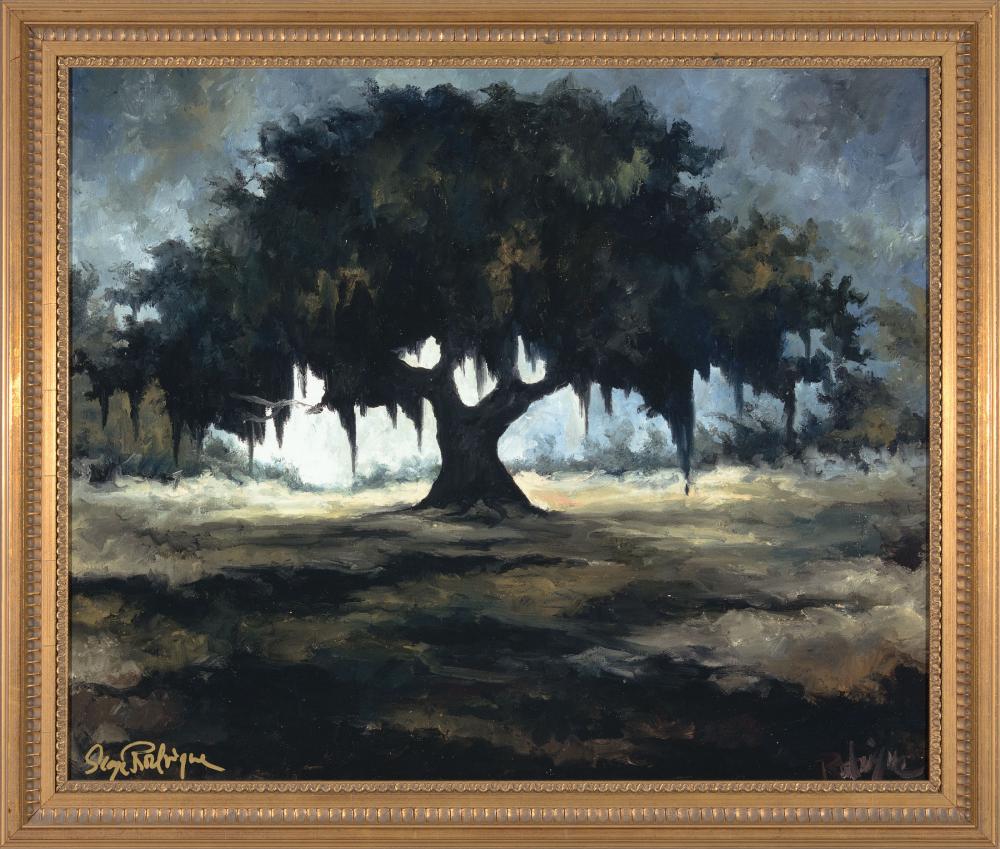 Appraisal: George Rodrigue American Louisiana - Richard's Oak direct image transfer