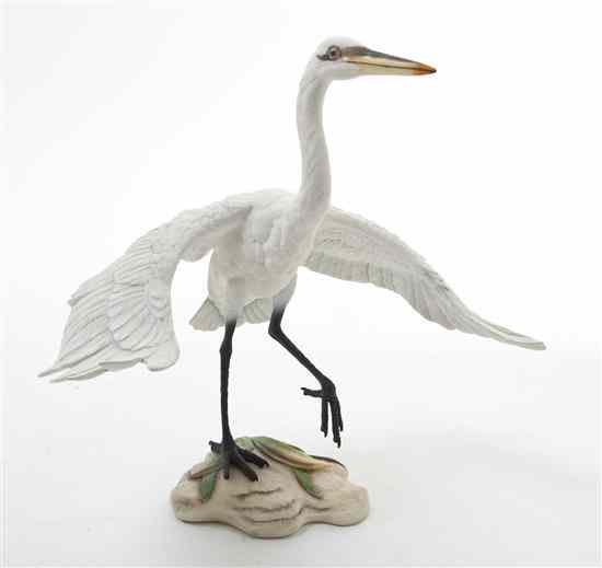 Appraisal: A Boehm Porcelain Model of a White Egret depicted with