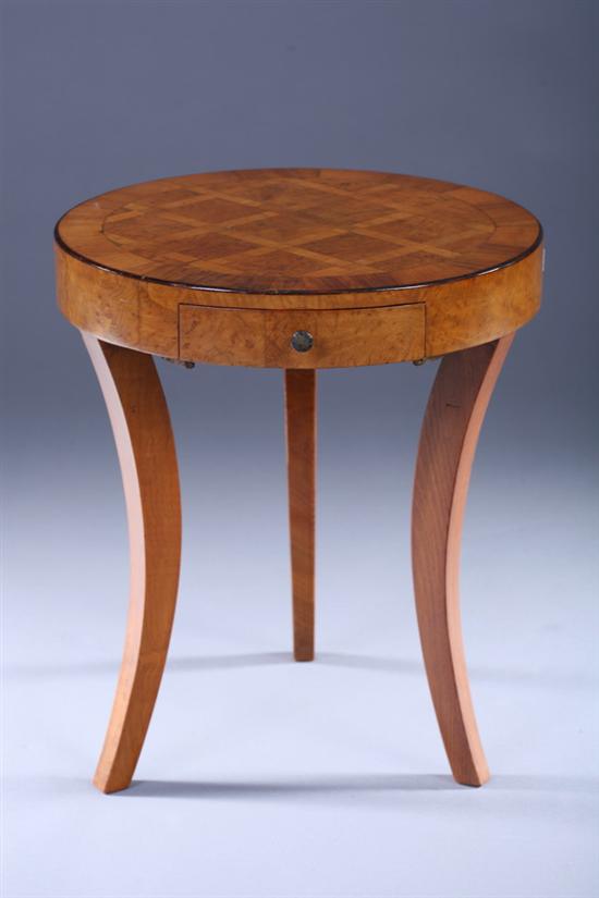 Appraisal: BIEDERMEIER STYLE INLAID PETITE LOW TABLE th Century Made in