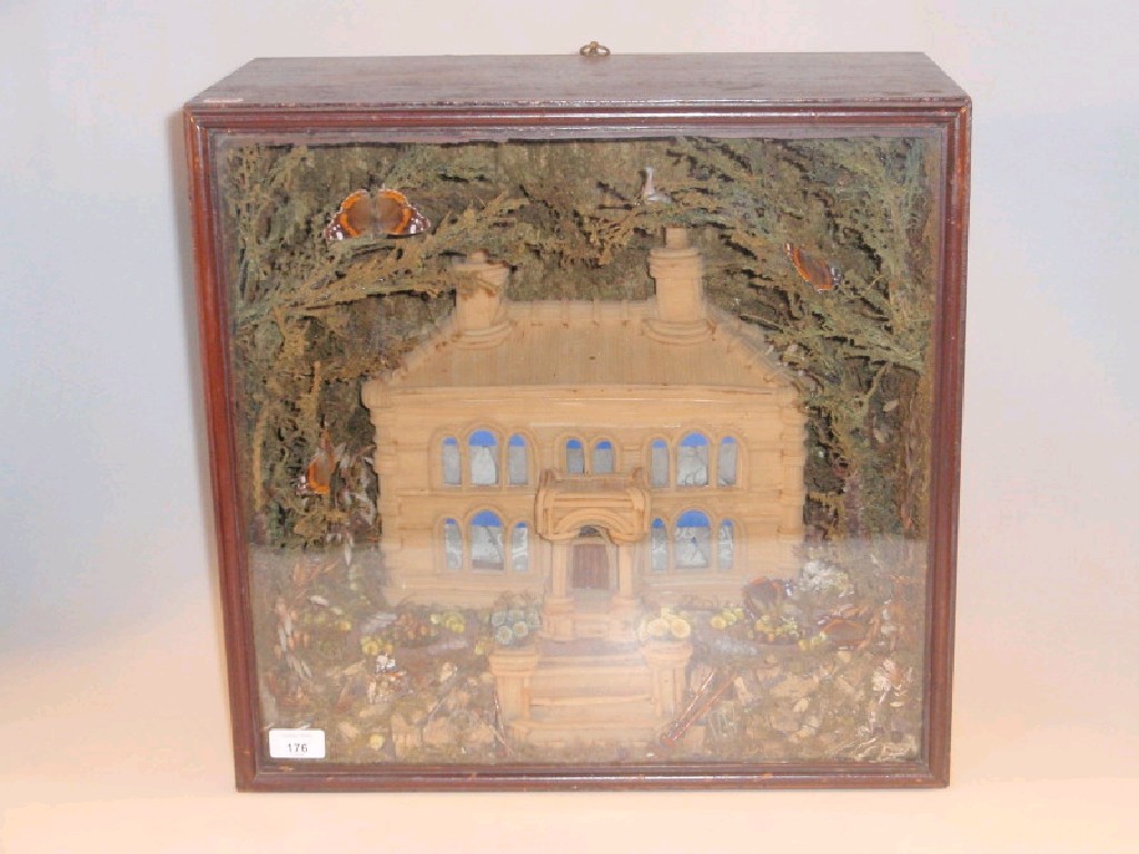 Appraisal: A Victorian pith diorama modelled as a country house with