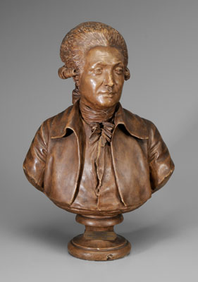 Appraisal: After Jean-Antoine Houdon French - Antoine-Laurent Lavoisier - painted plaster