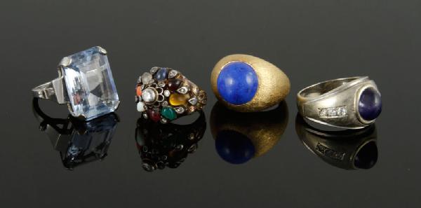 Appraisal: - Lot of Rings Lot of four rings to include