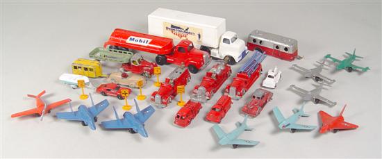 Appraisal: Collection of Vintage Tootsie Toy Trucks Cars Planes Trailers pieces