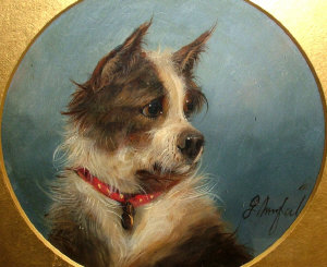 Appraisal: Circle of George Armfield - - Portrait of a terrier