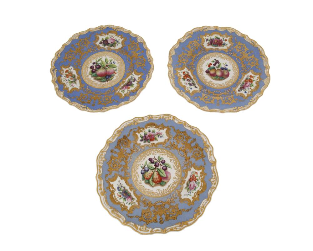 Appraisal: Three Russian Imperial porcelain plates Circa - Period of Nicholas