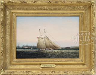 Appraisal: JAMES EDWARD BUTTERSWORTH American British - YACHTING IN NEW YORK