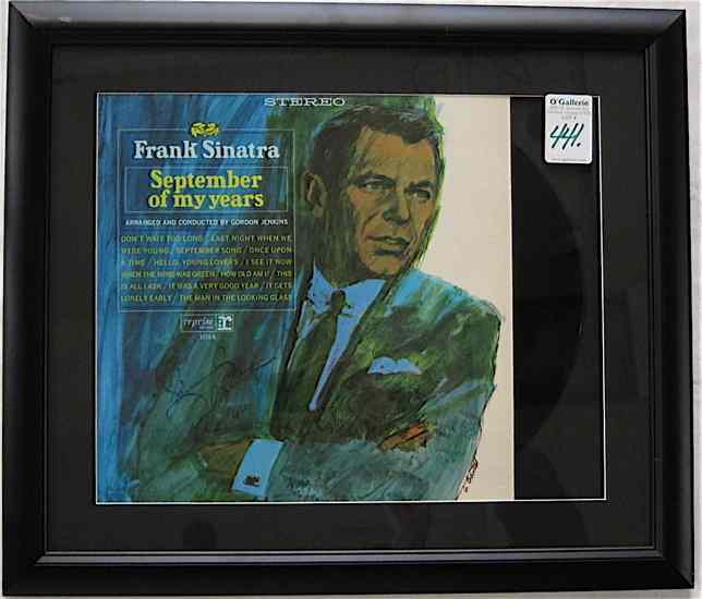 Appraisal: FRANK SINATRA STEREO RECORD AND COVER in color the song