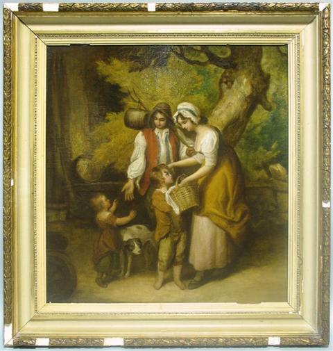 Appraisal: ATTRIBUTED TO FRANCIS WHEATLEY BRITISH - HOME FROM MARKET Oil