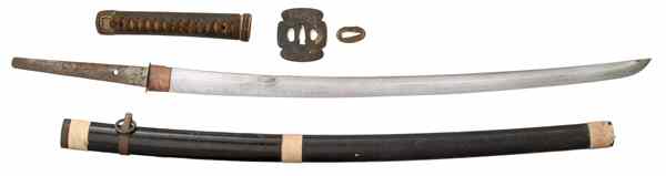 Appraisal: Japanese Wakizashi Shoa Period Blade With Edo Period Mounts ''Wak''