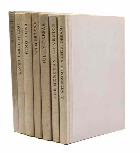 Appraisal: SHAKESPEARE WILLIAM SHAKESPEARE HEAD PRESS A group of seven cloth-bound