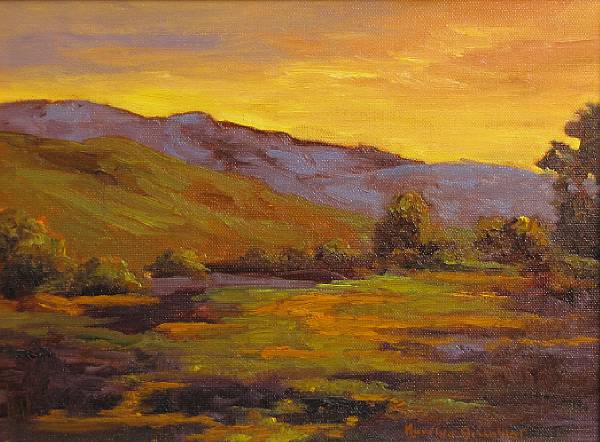 Appraisal: Marilyn Greenblat American th Century Marin sunset signed 'Marilyn Greenblat'