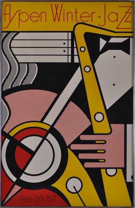 Appraisal: ROY LICHTENSTEIN - ASPEN WINTER JAZZ FESTIVAL Serigraph in colors