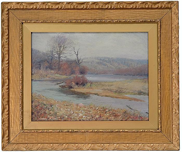 Appraisal: RIVER LANDSCAPE BY LOUIS CHARLES VOGT AMERICAN - oil on