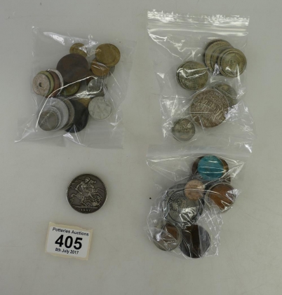 Appraisal: A collection of English and Continental coins to include crown