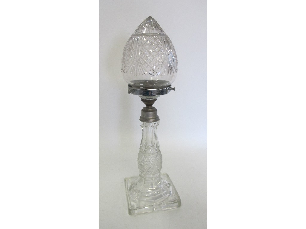 Appraisal: Cut glass table lamp