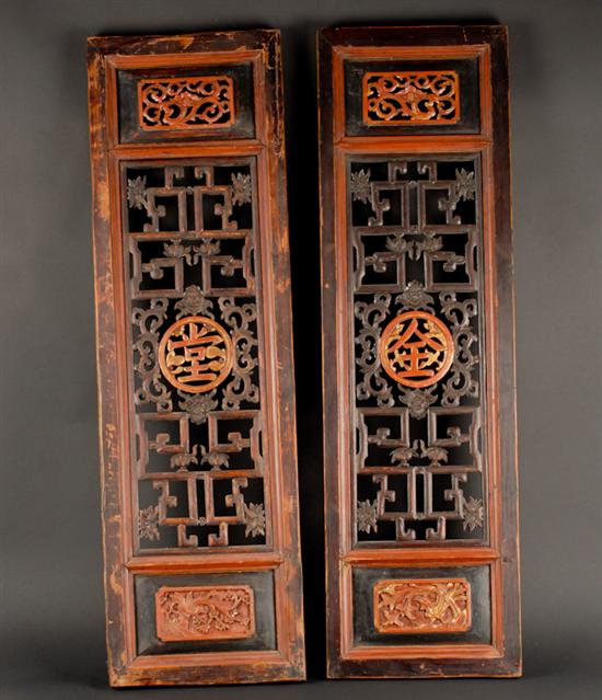 Appraisal: Two L th E th C Carved and Pierced Chinese