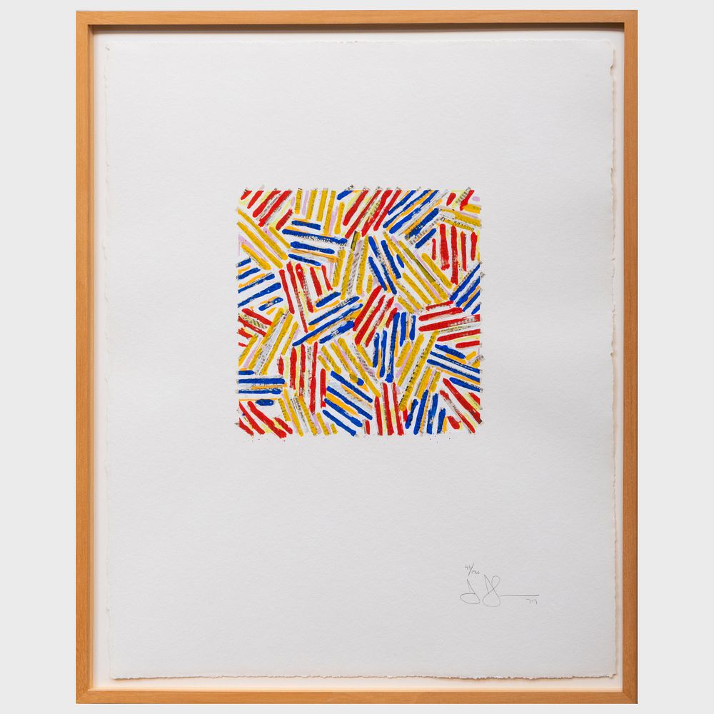 Appraisal: Jasper Johns b Untitled Screenprint in colors on wove paper