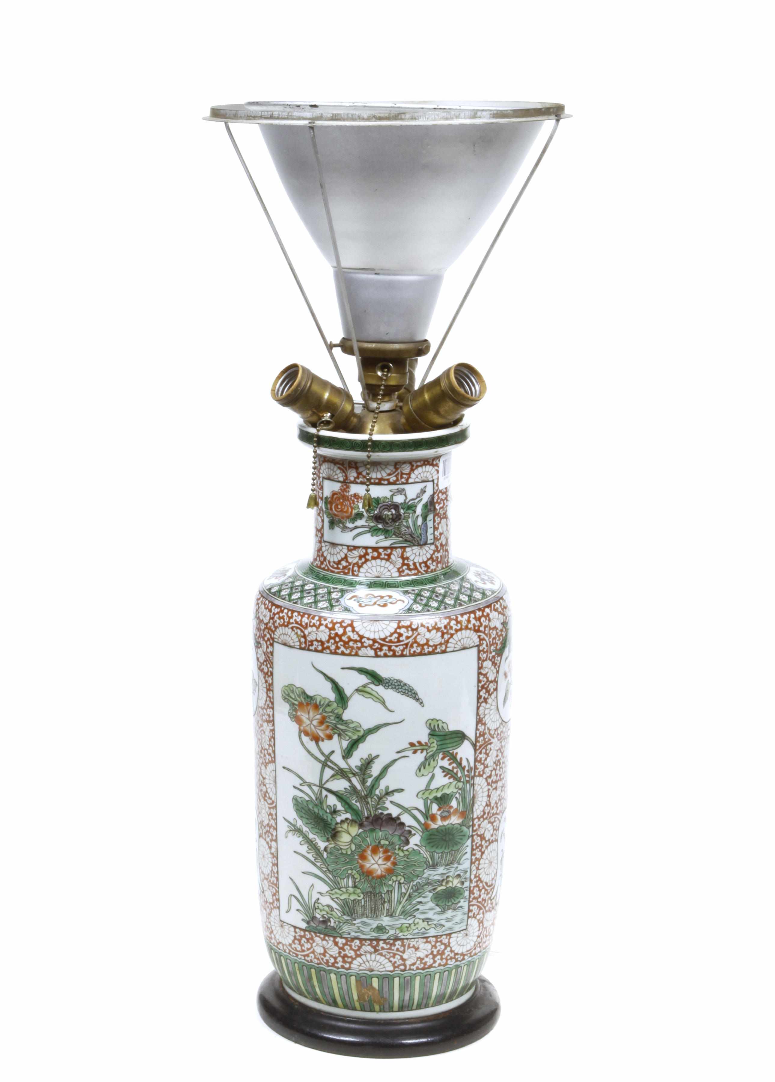 Appraisal: A Chinese porcelain jar now mounted as a lamp height