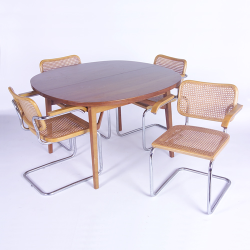 Appraisal: JENS RISOM MARCEL BREUER KNOLL Jens Risom extension dining table