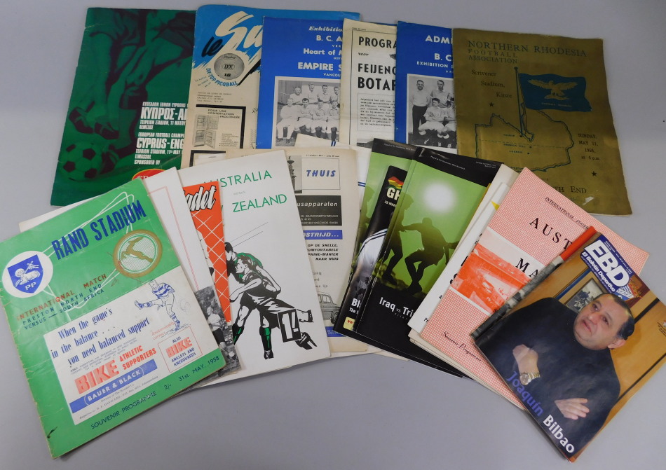 Appraisal: A collection of football programmes mainly for international matches